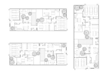 Floor plan designed building on the drawing.