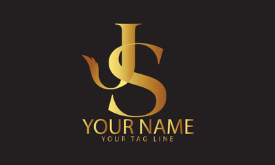 SJ, JS, S, J abstract letters logo monogram