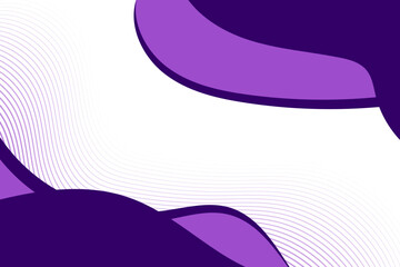 Purple abstract fluid solid style wavy bg design in white background with curve lines