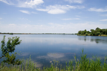 lake in the summer, landscape,