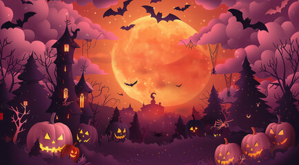 Happy Halloween sale banners , party invitation background