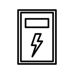 electric panel box vector. Electric distribution icon color editable