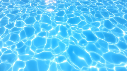 Obraz premium Sparkling reflections and waves on swimming pool water, Generative AI