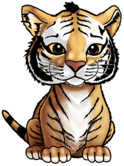 Tiger clip art illustration cartoon character