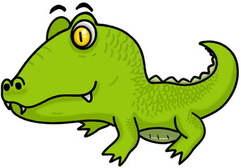 Alligator clip art illustration cartoon character