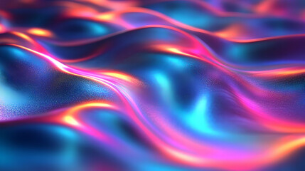 Obraz premium Abstract Liquid Waves with Vivid Colors and Glowing Effects