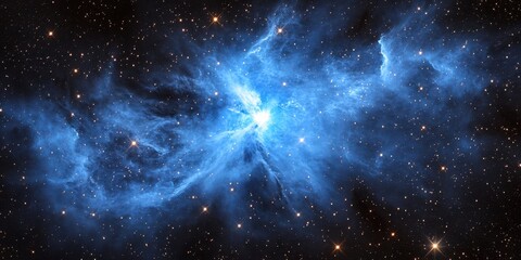 A dazzling display of celestial brilliance, where cosmic dust and gas illuminate the vast expanse of space with an ethereal glow.