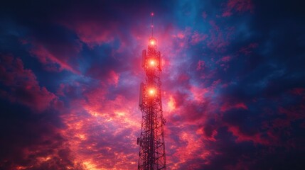 5G Telecommunication Tower with Smart Antennas for Enhanced Connectivity