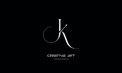 JK, KJ, J, K abstract letters logo monogram