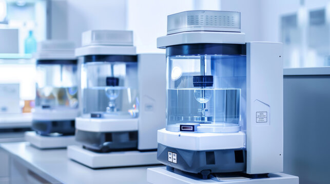 Particle counters for measuring the concentration and size distribution of atmospheric particles isolated on white background