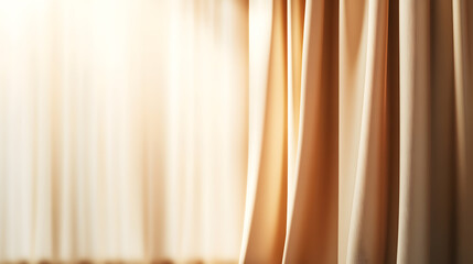 Obraz premium Soft diffuse lighting across a curtain warm tones classic