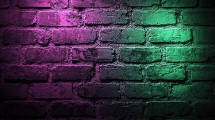 Fototapeta premium Vibrant Textured Brick Wall with Contrasting Colors
