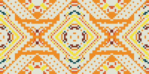 Saree Arabic Pattern Designfolk Embroidery, Aztec Geometric Ornament Print. Design for Carpet, Wallpaper, Clothing, Wrapping, Fabric