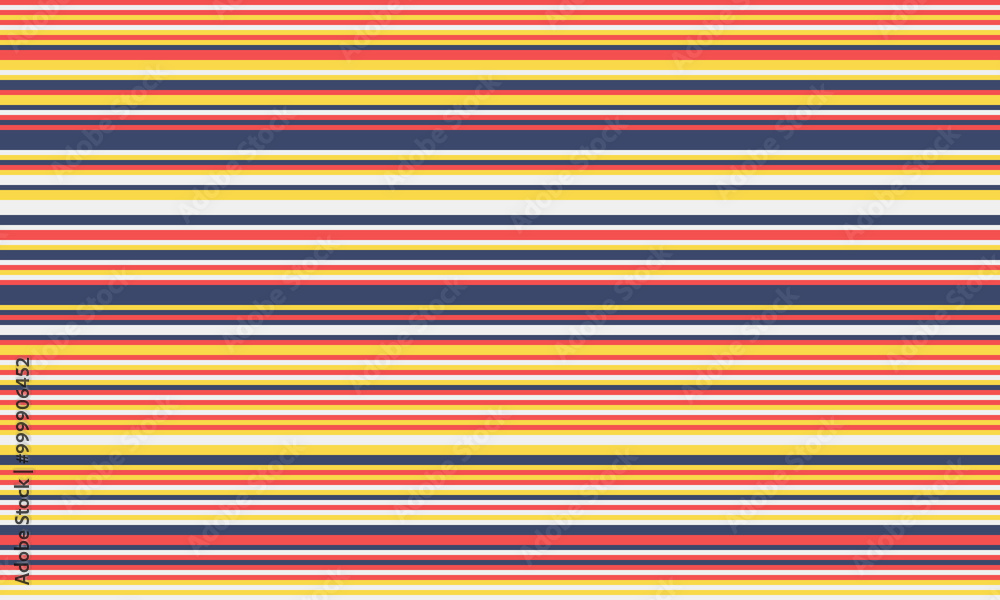 Poster geometric stripes seamless vector pattern with horizontal lines in varied colours, creating an abstr