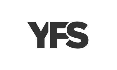 YFS logo design template with strong and modern bold text. Initial based vector logotype featuring simple and minimal typography. Trendy company identity.