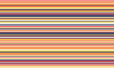 Geometric stripes seamless vector pattern with horizontal lines in varied colours, creating an abstract background. Ideal for textile design, wallpaper, or graphic prints.