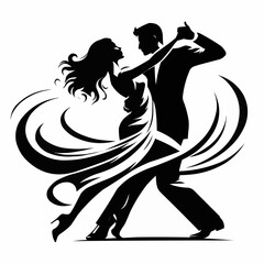 Salsa in Motion: Dynamic Silhouette Dance