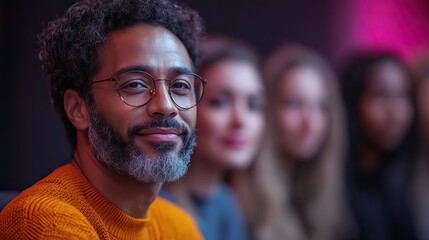 Fototapeta premium men and women sitting in circle during group therapy talking