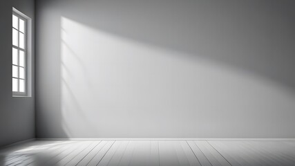 Minimalist White and Grey Studio Wall | Ideal for Product Display and Text Insertion
