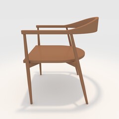 3d render armchair design element. Furniture Collection