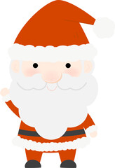 Santa Claus vector illustration collection. Christmas greeting card.