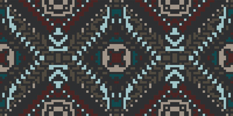 Printing Industry Korea Traditional Patternfolk Embroidery, Aztec Geometric Ornament Print. Design for Carpet, Wallpaper, Clothing, Wrapping, Fabric