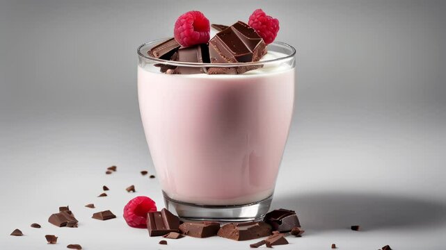  Indulgence in a glass  Chocolate and raspberry milkshake