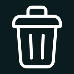 Garbage Bin Line Vector Icon. Editable Stroke. Pixel Perfect. Garbage Can Icon. Dustbin, Recyclable, Recycling line icon. Trash Can Icon. Trash Icon Design with Editable Stroke.