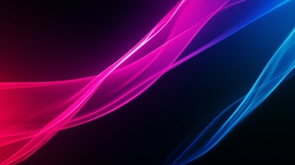 Naklejka premium Abstract blue and purple liquid wavy shapes futuristic banner. Glowing retro waves background