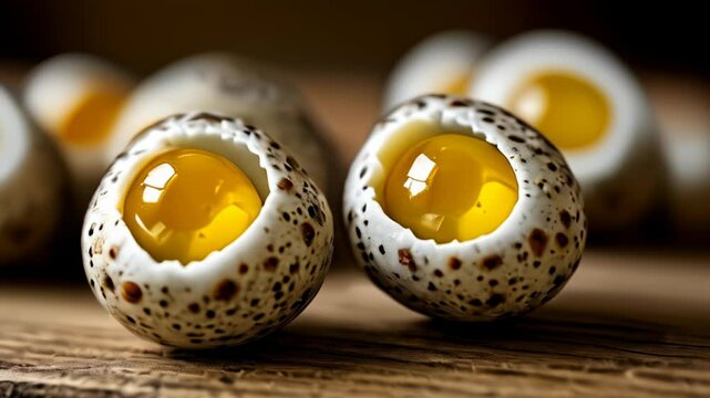  Freshly cracked eggs ready to cook