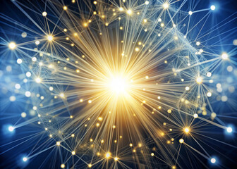 Naklejka premium radiant burst of light with soft pulses of white and cream colors creates mesmerizing visual effect, evoking sense of wonder and energy