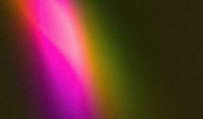 Vibrant color gradient on black background, orange pink green abstract black poster design, copy space