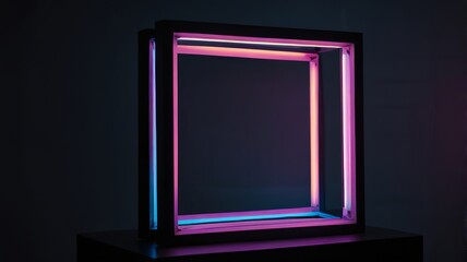 neon light with frame