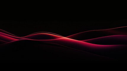 Abstract red and black liquid wavy shapes futuristic banner. Glowing retro waves background