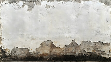 Weathered White Wall Texture, Cracked and Peeling, Rustic Background