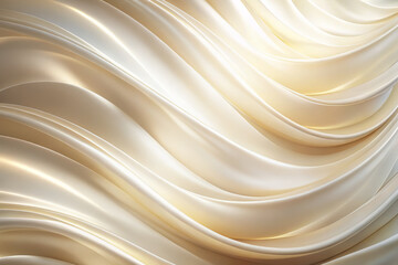 Obraz premium Softly undulating curves evoke serenity as creamy whites unfold across smooth surface, creating tranquil and elegant atmosphere