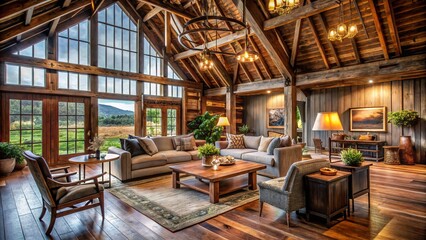 Explore creative barn interior designs showcasing rustic styles, blending beautiful wood elements with cozy decor,