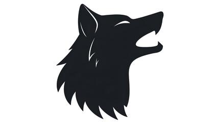 Transparent HD PNG Logo of Wolf Head. Generative AI.