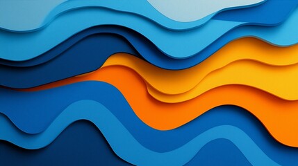 Obraz premium paper cut layer background for decoration and covering. Concept of geometric abstract design.