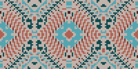 Abstract Ethnic Simple Islamic Patternfolk Embroidery, Aztec Geometric Ornament Print. Design for Carpet, Wallpaper, Clothing, Wrapping, Fabric