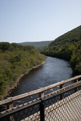 View of Lehigh River from train