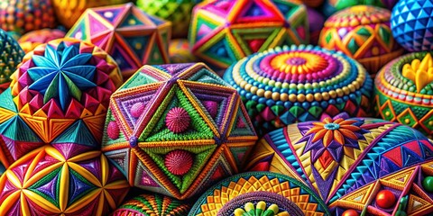 Fototapeta premium Colorful geometric shapes and patterns suitable for various design projects and creative applications