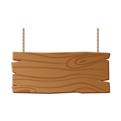 Hanging wooden board or hanging signpost board of wood flat design