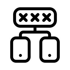 mobile multi icon with line style, perfect for user interface projects