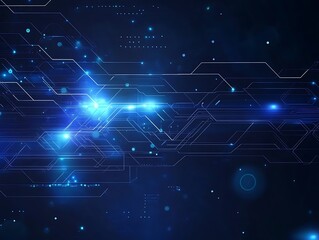Fototapeta premium Futuristic abstract technology background with circuit patterns 