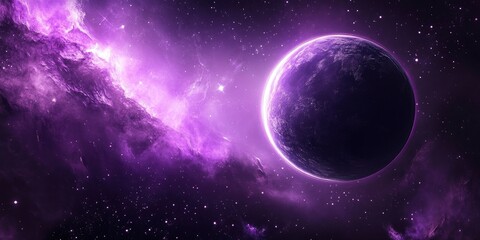 Brilliant purple space backdrop that is artistic