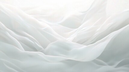 Fototapeta premium Soft White Fabric Flowing in Gentle Motion