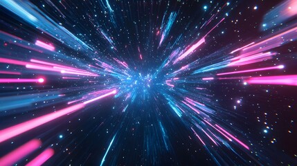 Obraz premium Luminous Meteor Pathway