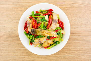 Chinese food spicy white fish fillet
