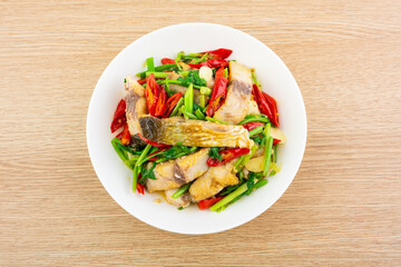 Chinese food spicy white fish fillet